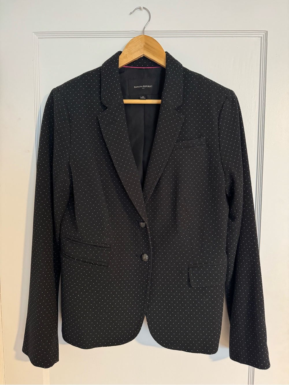 Banana Republic Black Blazer with White Dot Accent